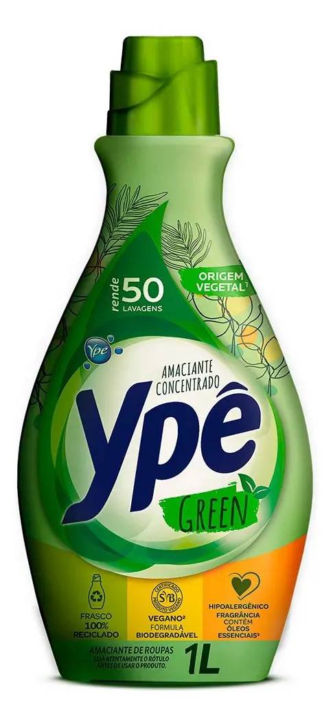 Produto amaciante de embalagem verde