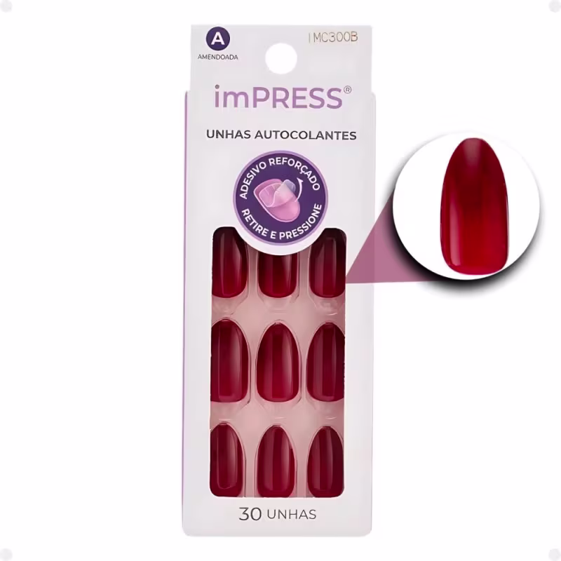 Foto de uma cartela com unhas autocolantes