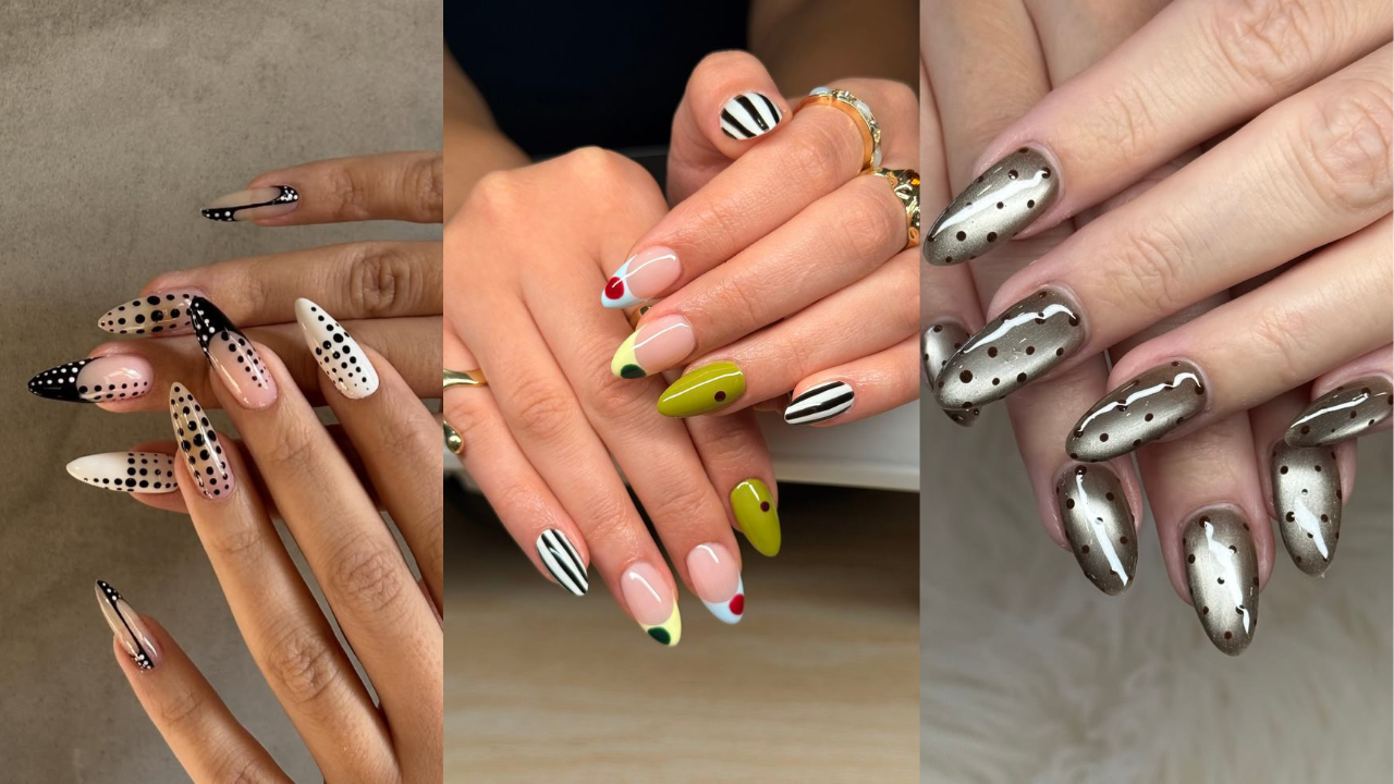 A nail art do momento: 18 ideias de unhas com bolinhas para você se inspirar