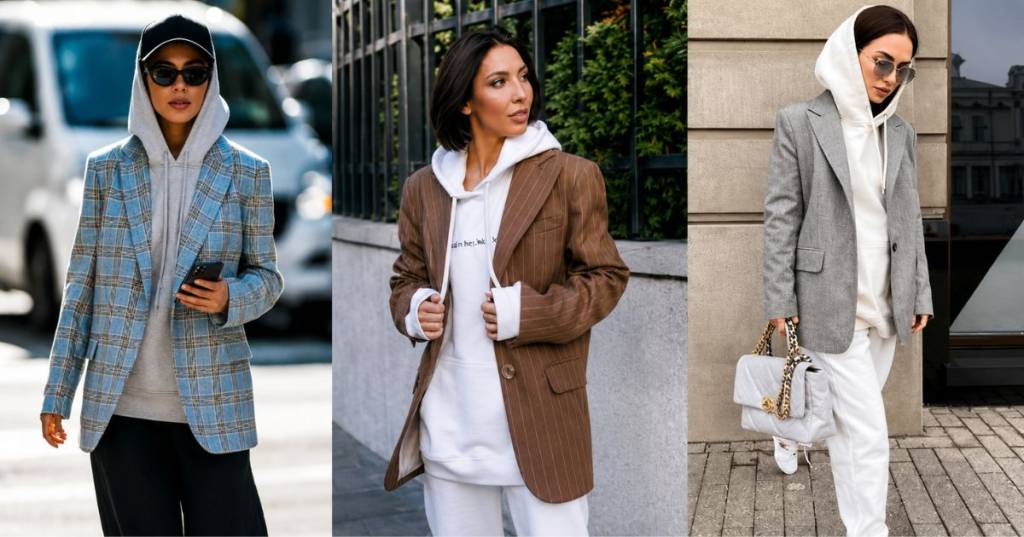 Blazer com moletom: 3 inspirações para aderir à combinação queridinha do inverno