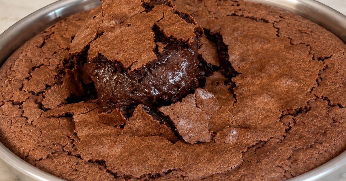 Brownie de frigideira quentinho e cremoso para o café da tarde