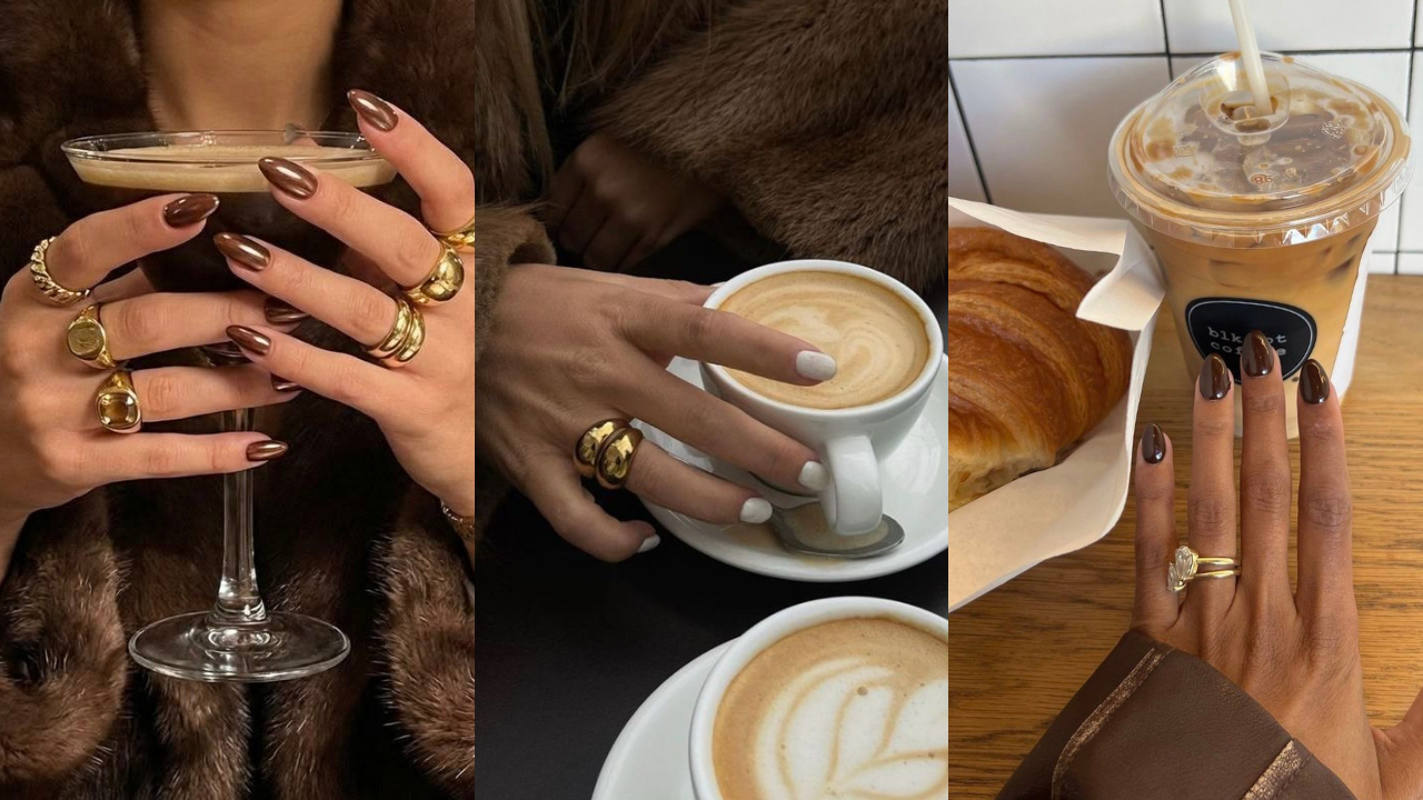 7 unhas em tons de café que deixam as mãos mais sofisticadas