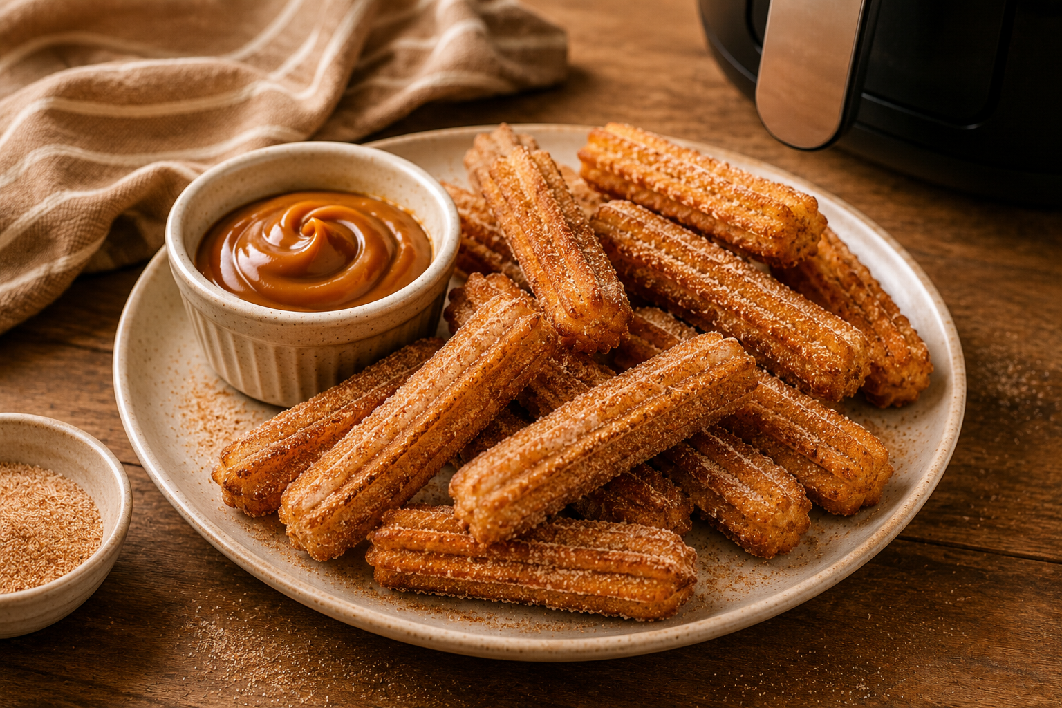 Churros na airfryer: receita crocante e fácil para adoçar as férias
