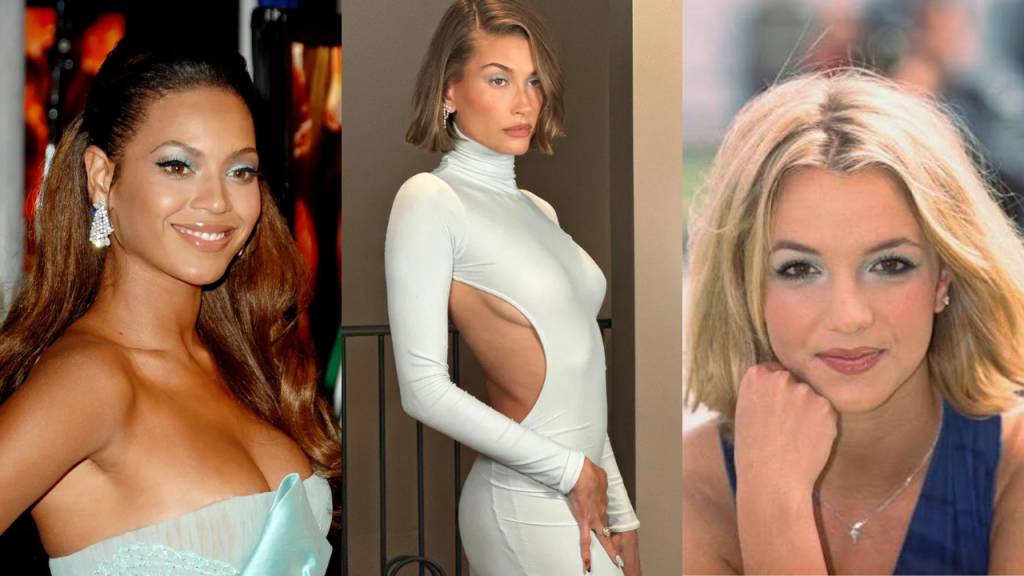 Britney Spears e Beyoncé usaram: a sombra icy blue voltou com força em 2026