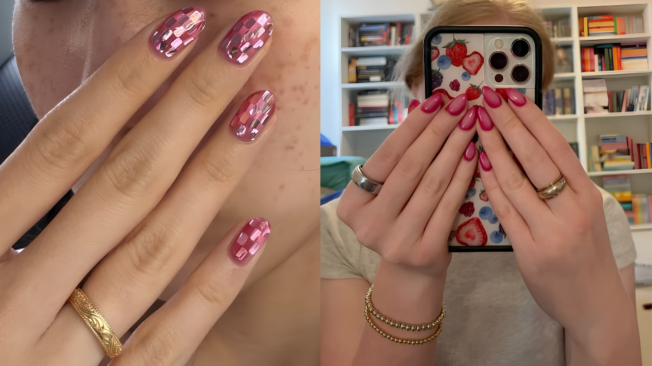 18 nail arts rosas elegantes para despertar sua Elle Woods interior