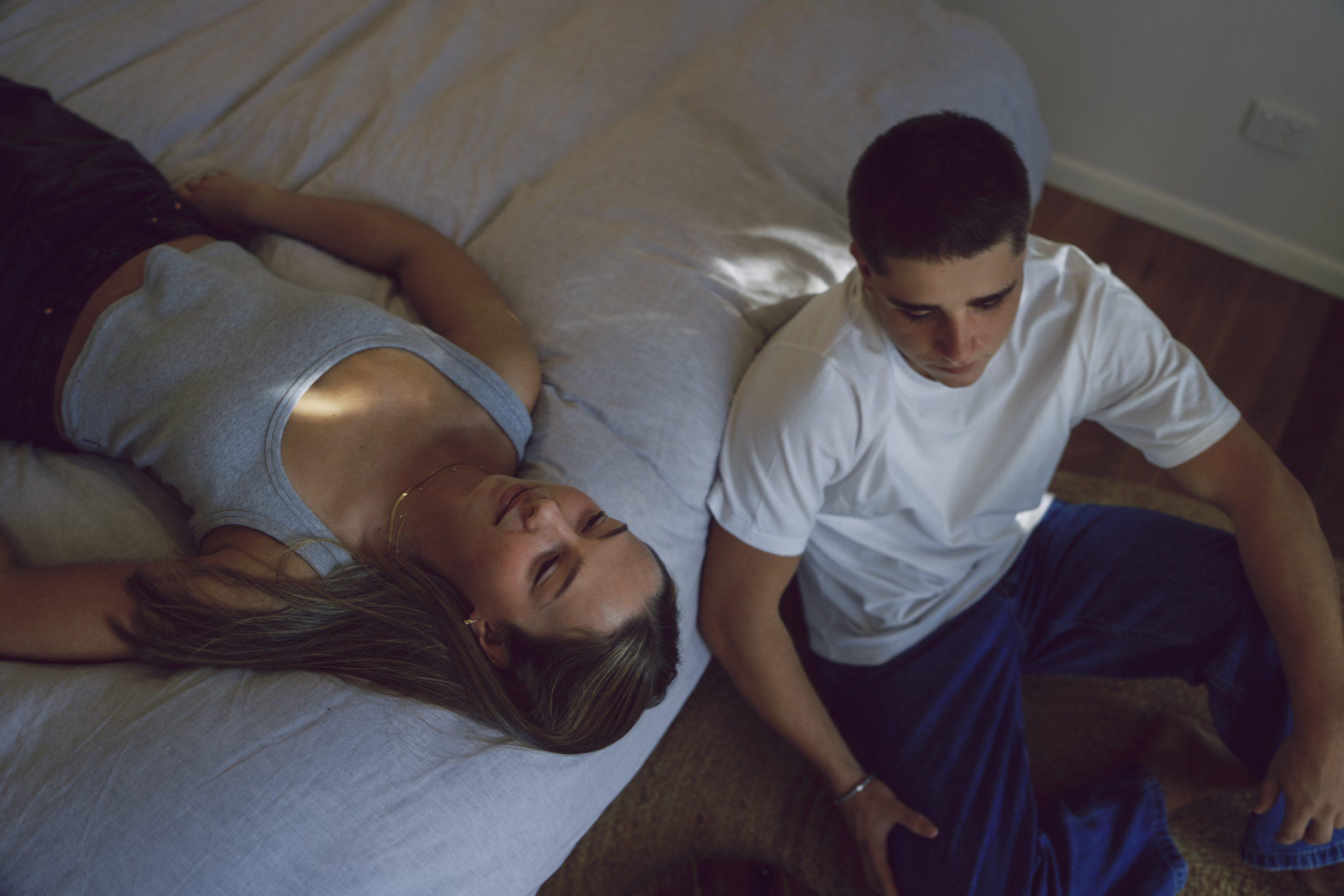 Young Caucasian Couple Sharing Quiet Moment At Home