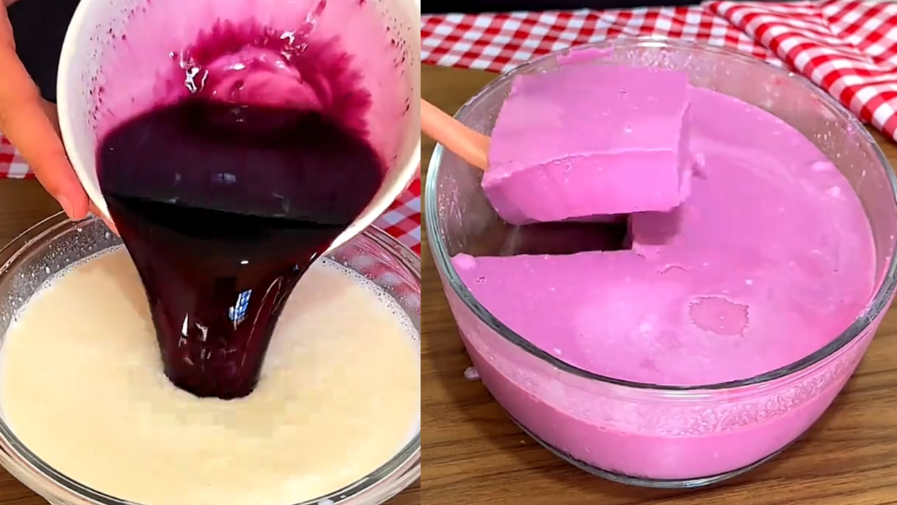 O truque do leite quente transforma esta gelatina em uma sobremesa incrivelmente cremosa